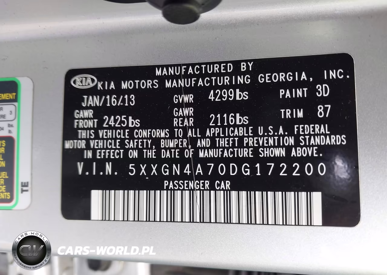 2013 Kia Optima Ex VIN:5XXGN4A70DG172200 - 9