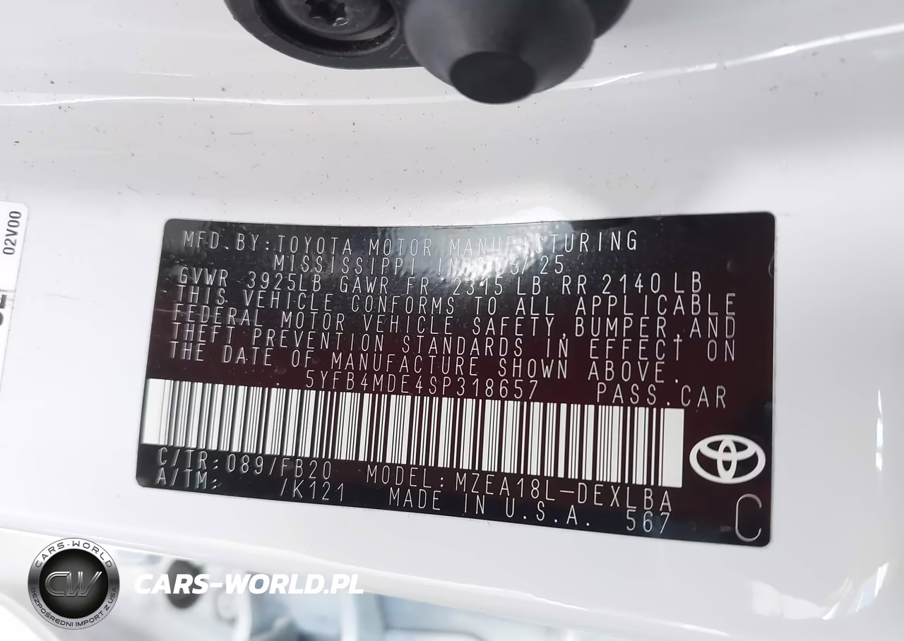 2025 Toyota Corolla Le VIN:5YFB4MDE4SP318657 - 9