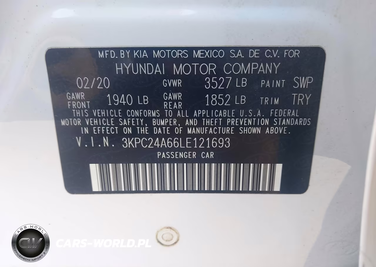 2020 Hyundai Accent Se VIN:3KPC24A66LE121693 - 9
