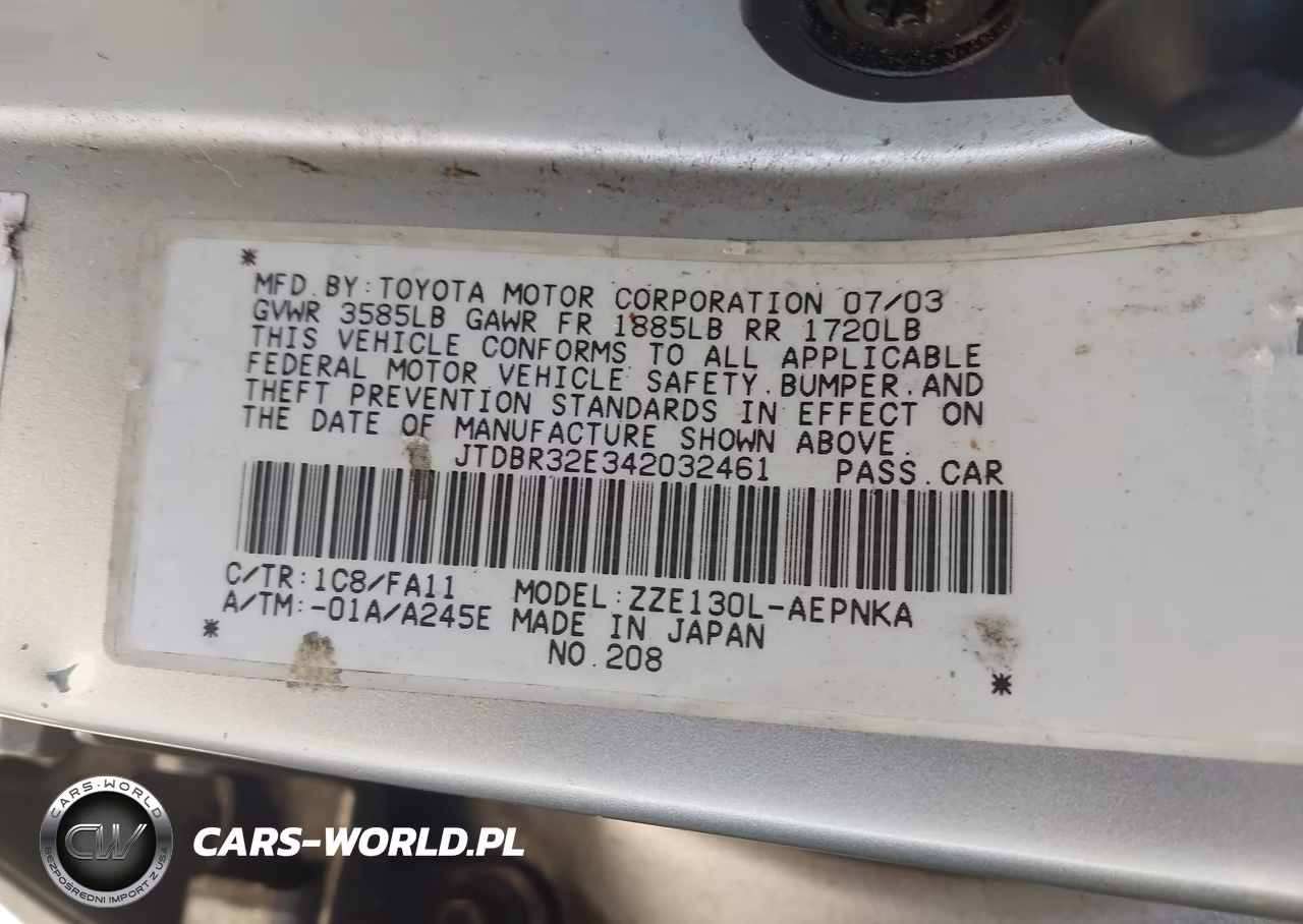 2004 Toyota Corolla Le VIN:JTDBR32E342032461 - 9