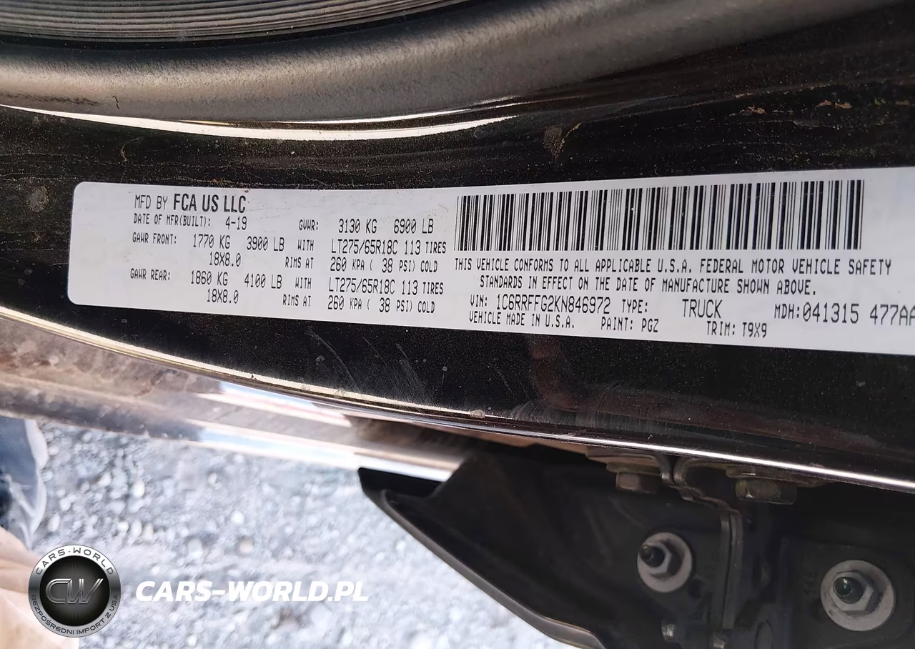 2019 Ram 1500 Big Horn-Lone Star 4X4 5'7 Box VIN:1C6RRFFG2KN846972 - 9