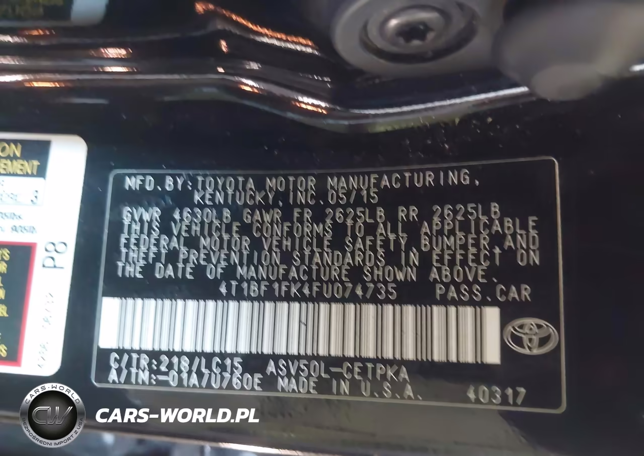 2015 Toyota Camry Xse VIN:4T1BF1FK4FU074735 - 9