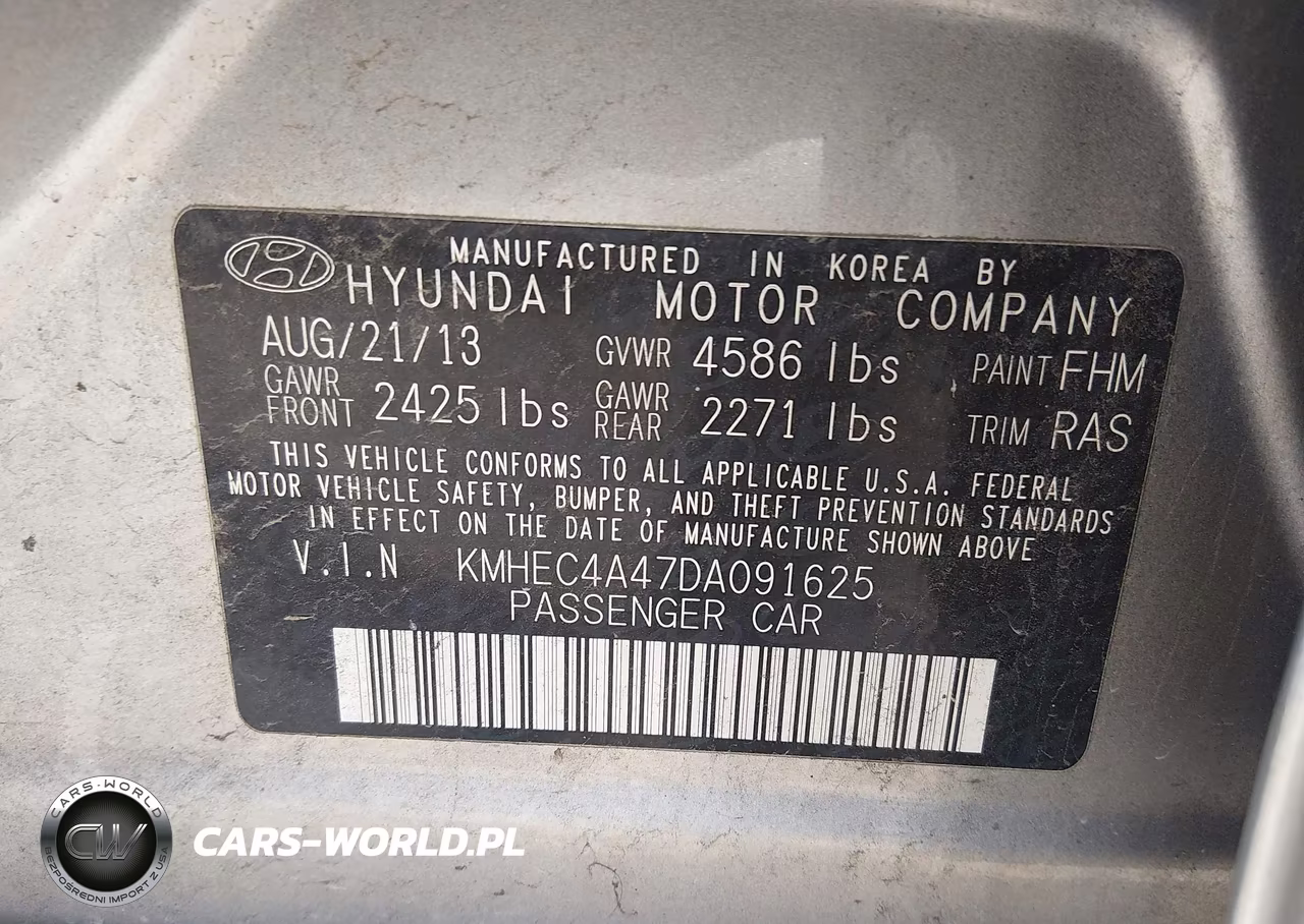 2013 Hyundai Sonata Hybrid Limited VIN:KMHEC4A47DA091625 - 9