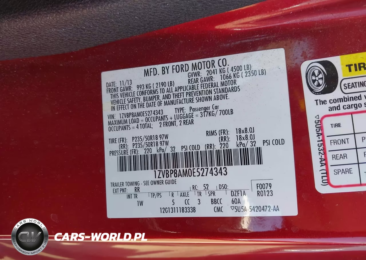 2014 Ford Mustang V6 VIN:1ZVBP8AM0E5274343 - 9
