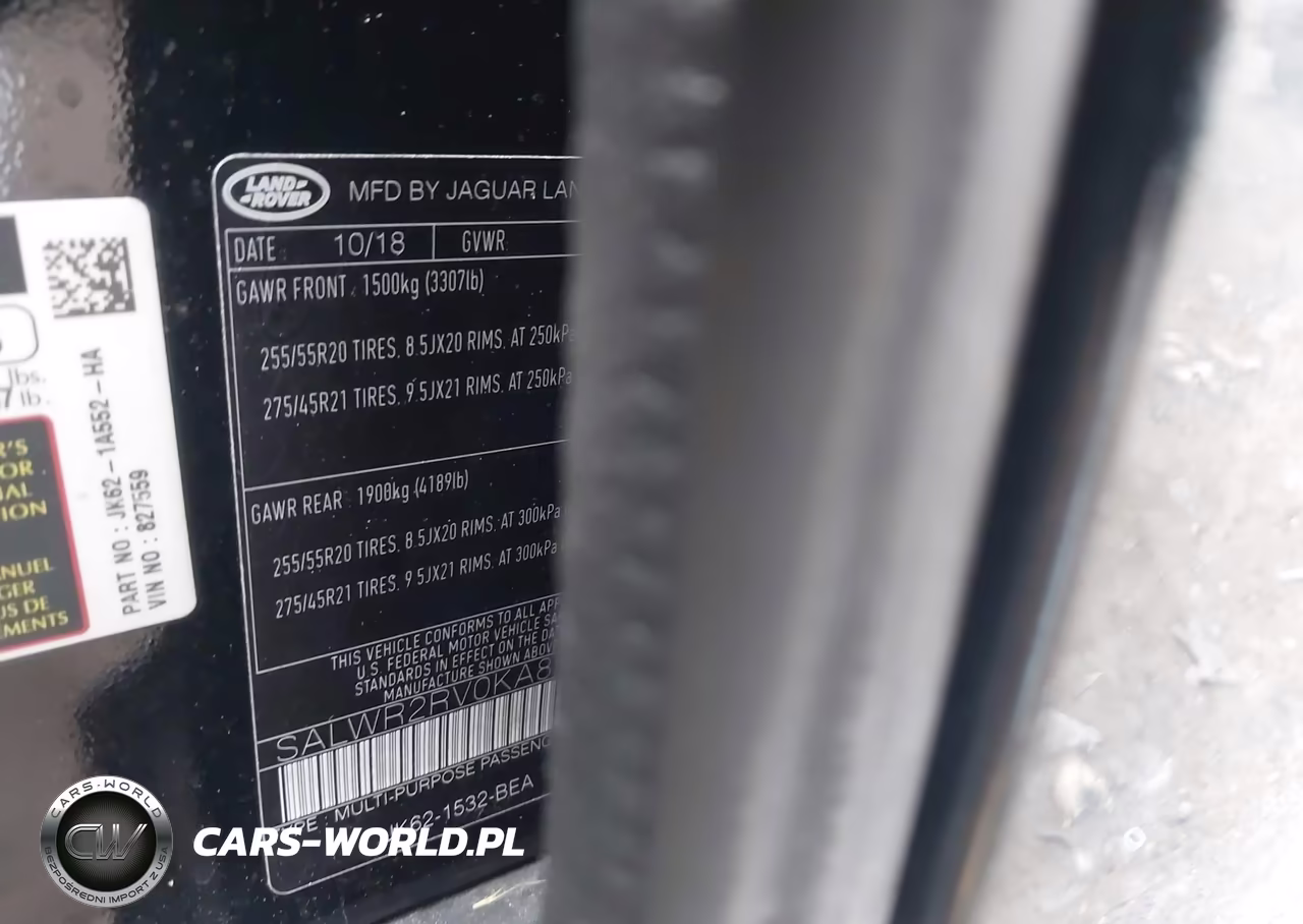 2019 Land Rover Range Rover Sport Hse VIN:SALWR2RV0KA827559 - 9