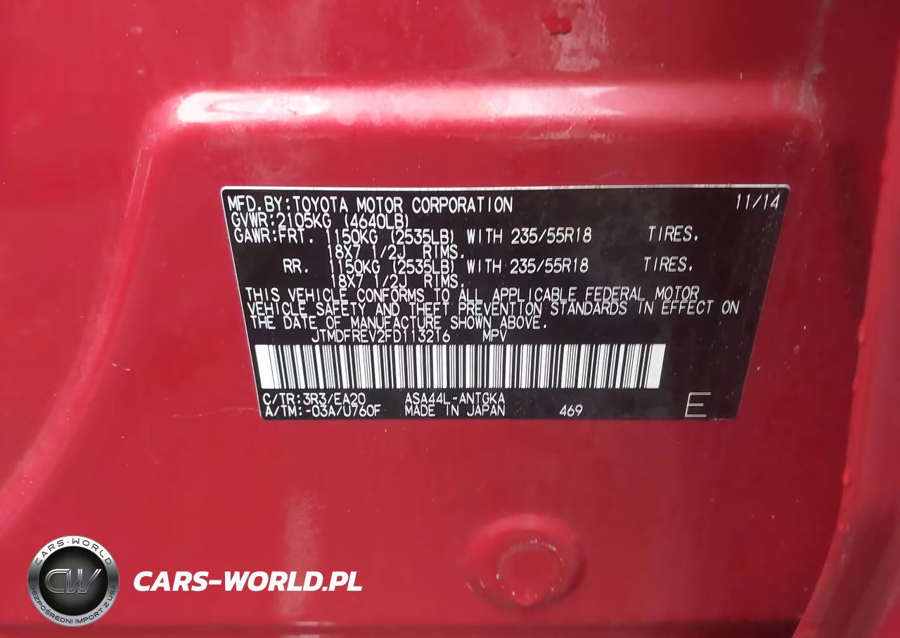 2015 Toyota Rav4 Limited VIN:JTMDFREV2FD113216 - 9