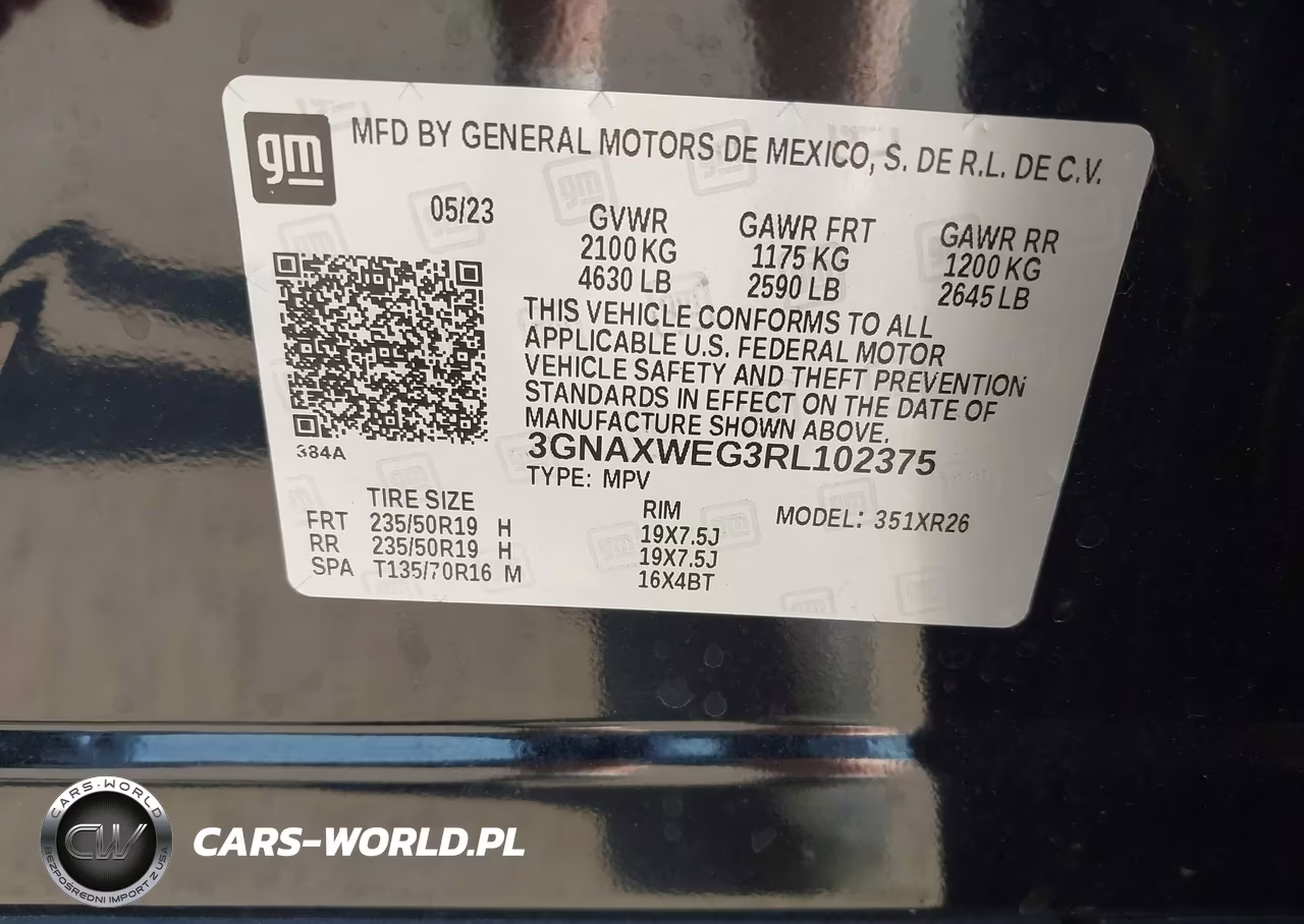 2024 Chevrolet Equinox Awd Rs VIN:3GNAXWEG3RL102375 - 9