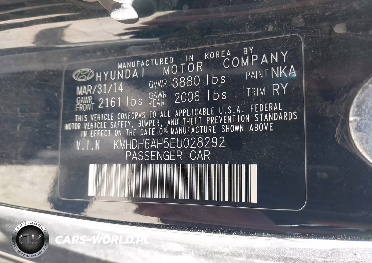 2014 Hyundai Elantra VIN:KMHDH6AH5EU028292 - 9