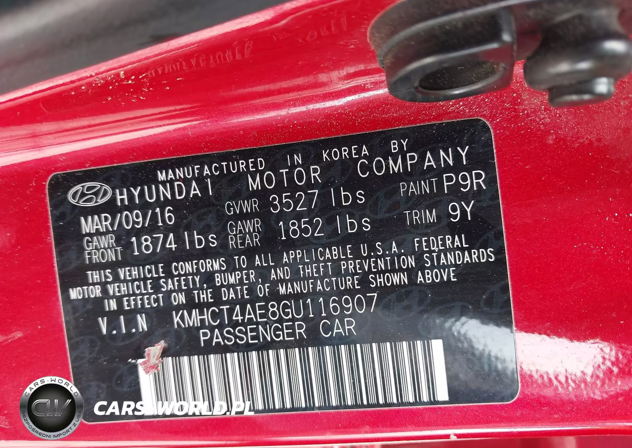 2016 Hyundai Accent Se VIN:KMHCT4AE8GU116907 - 9
