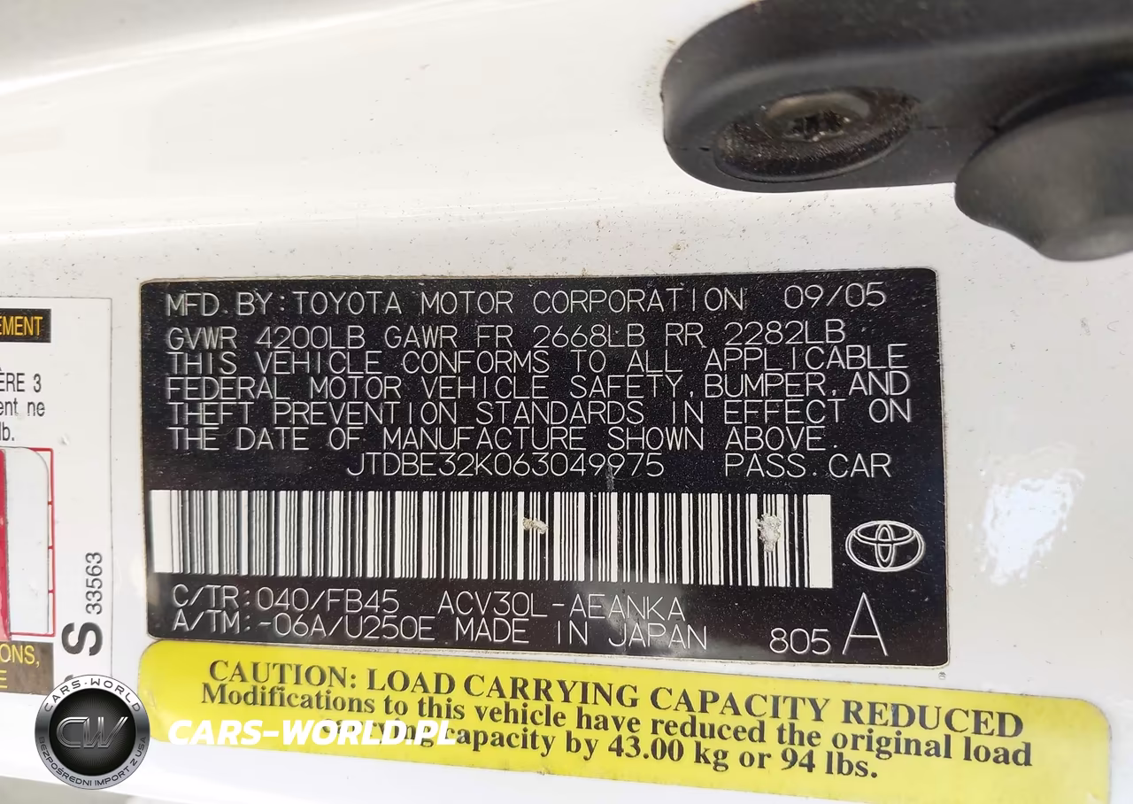 2006 Toyota Camry Le VIN:JTDBE32K063049975 - 9