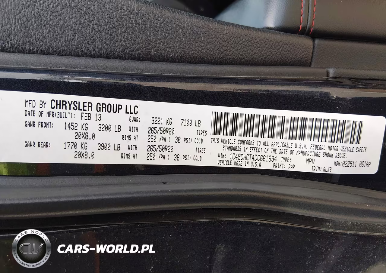 2013 Dodge Durango R-T VIN:1C4SDHCT4DC661634 - 9