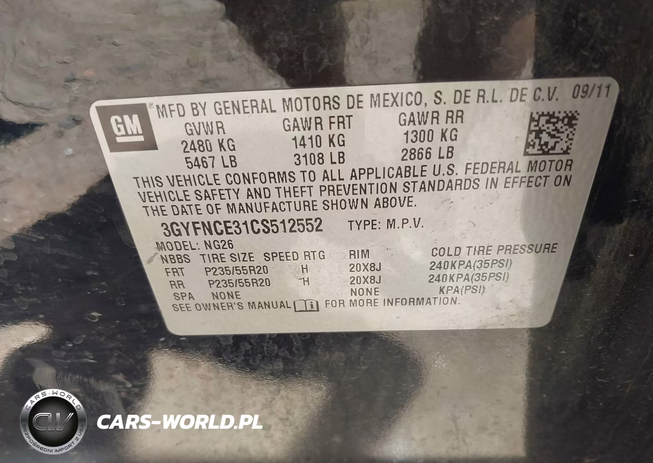 2012 Cadillac Srx Premium Collection VIN:3GYFNCE31CS512552 - 9