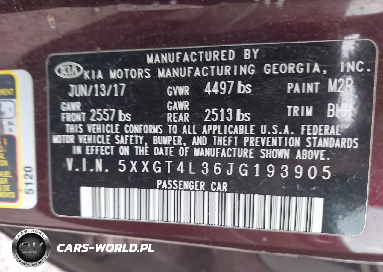 2018 Kia Optima Lx VIN:5XXGT4L36JG193905 - 9