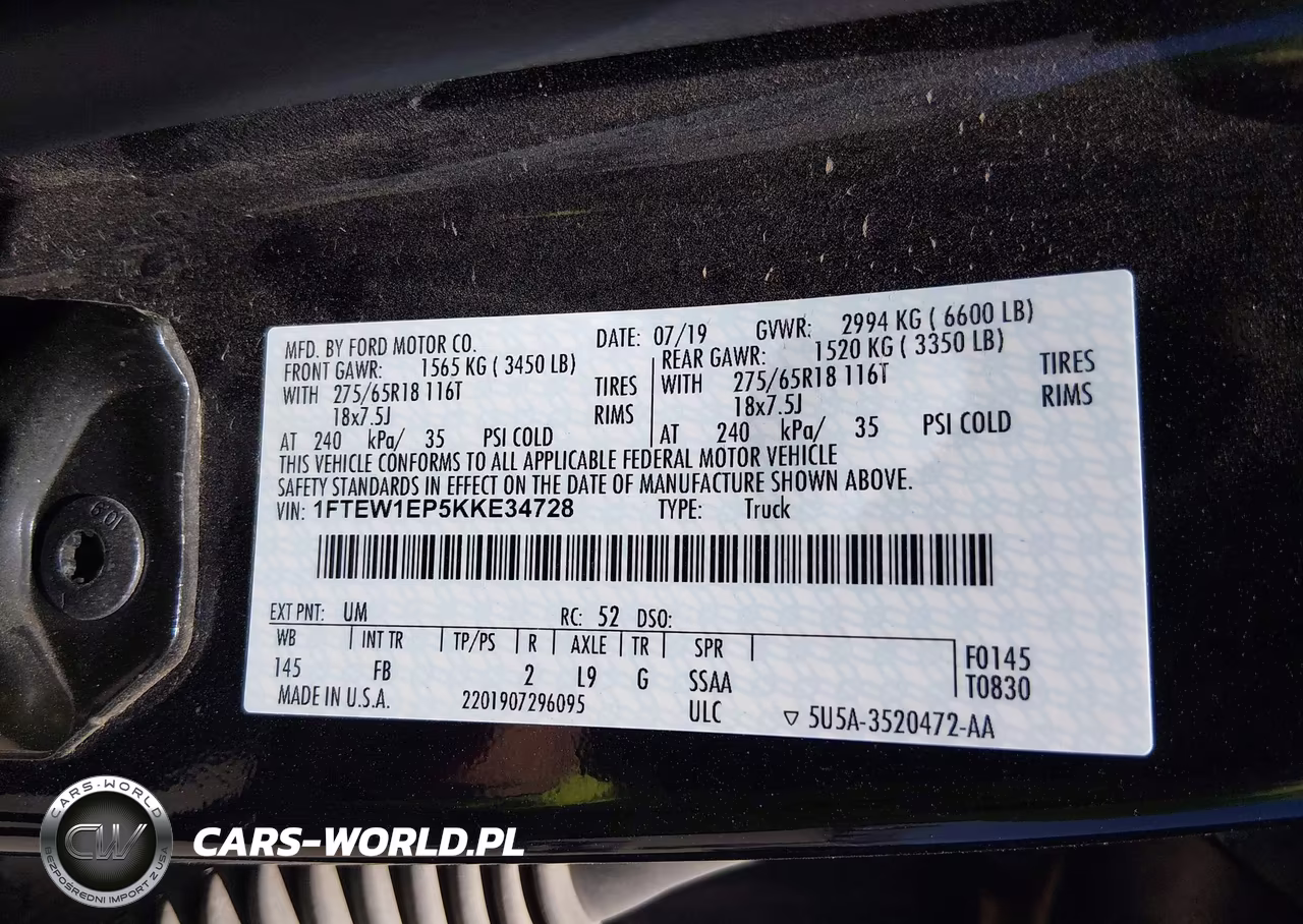 2019 Ford F-150 Xlt VIN:1FTEW1EP5KKE34728 - 9