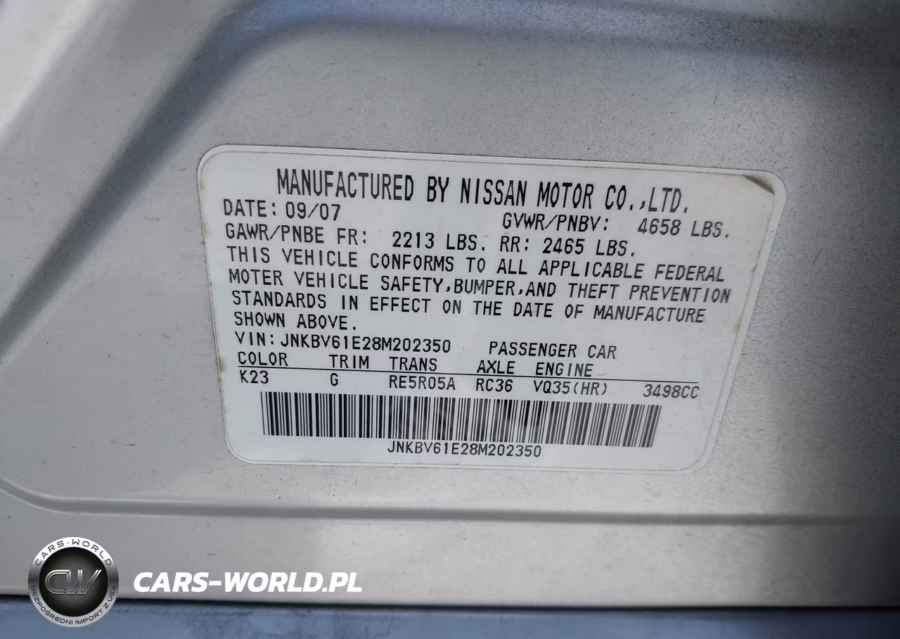 2008 Infiniti G35 Journey VIN:JNKBV61E28M202350 - 9