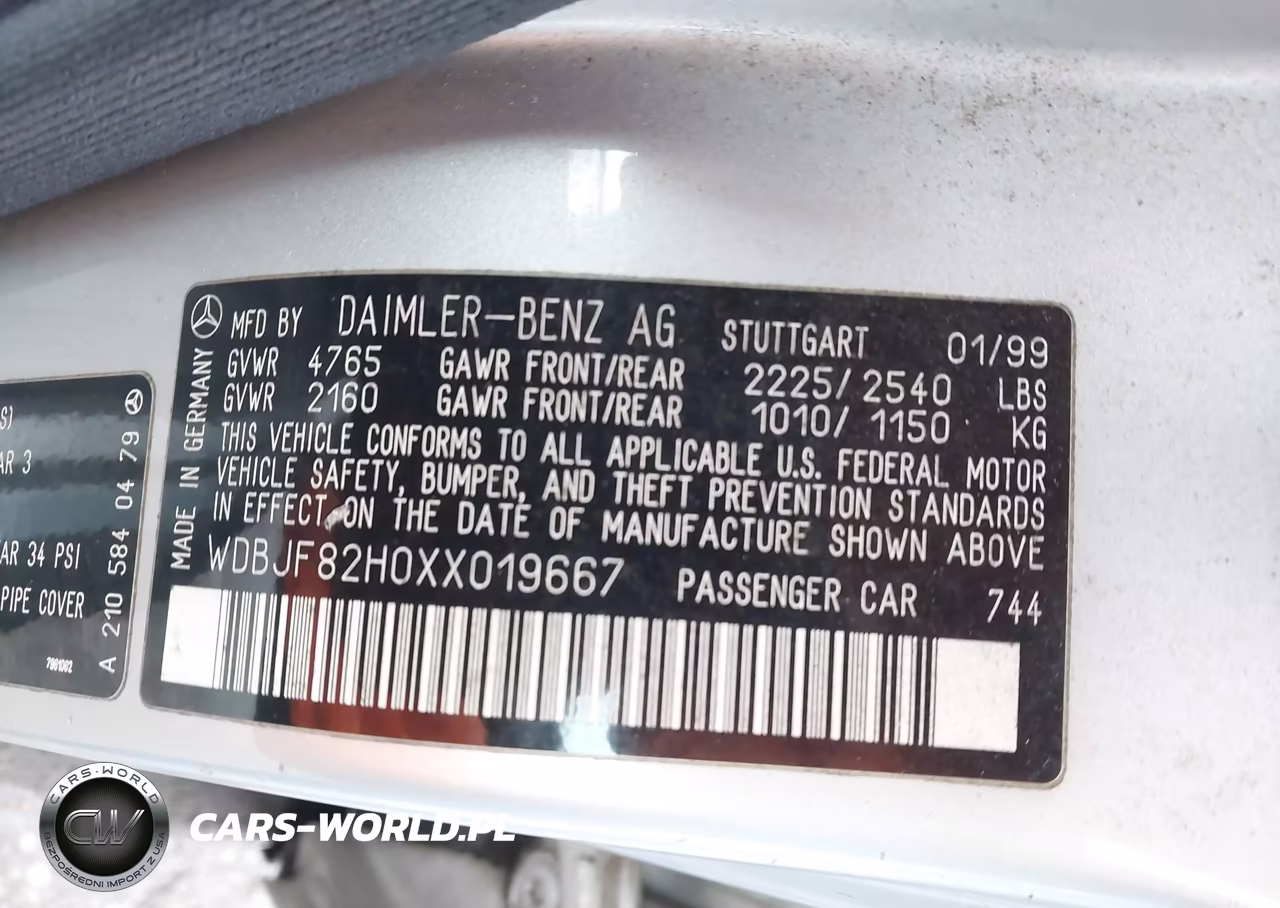 1999 Mercedes-Benz E 320 Awd VIN:WDBJF82H0XX019667 - 9
