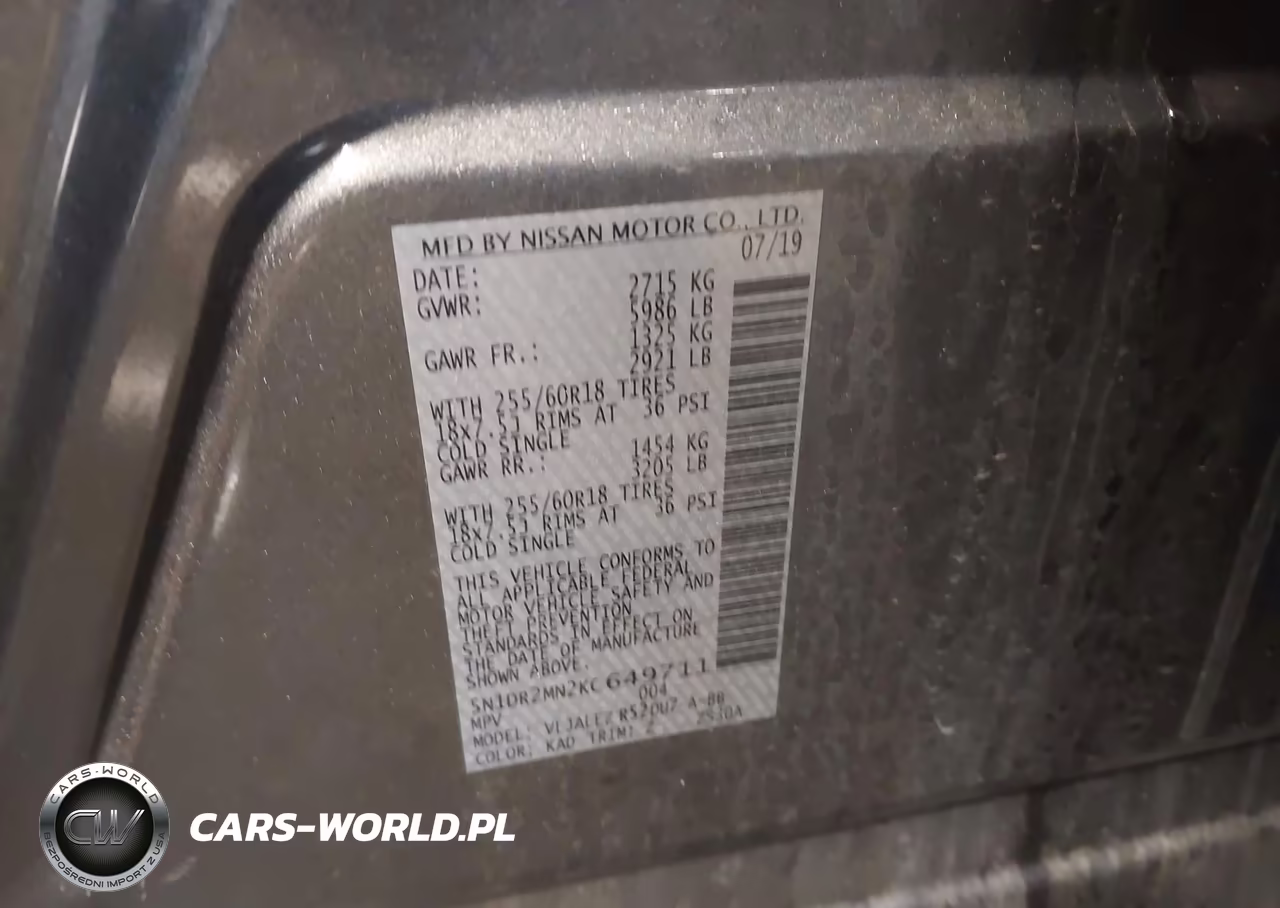 2019 Nissan Pathfinder Sv VIN:5N1DR2MN2KC649711 - 9