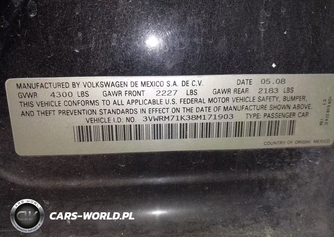 2008 Volkswagen Jetta Se-Sel VIN:3VWRM71K38M171903 - 9