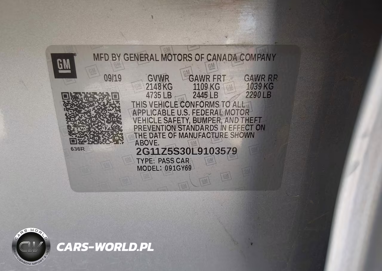 2020 Chevrolet Impala Fwd Lt VIN:2G11Z5S30L9103579 - 9