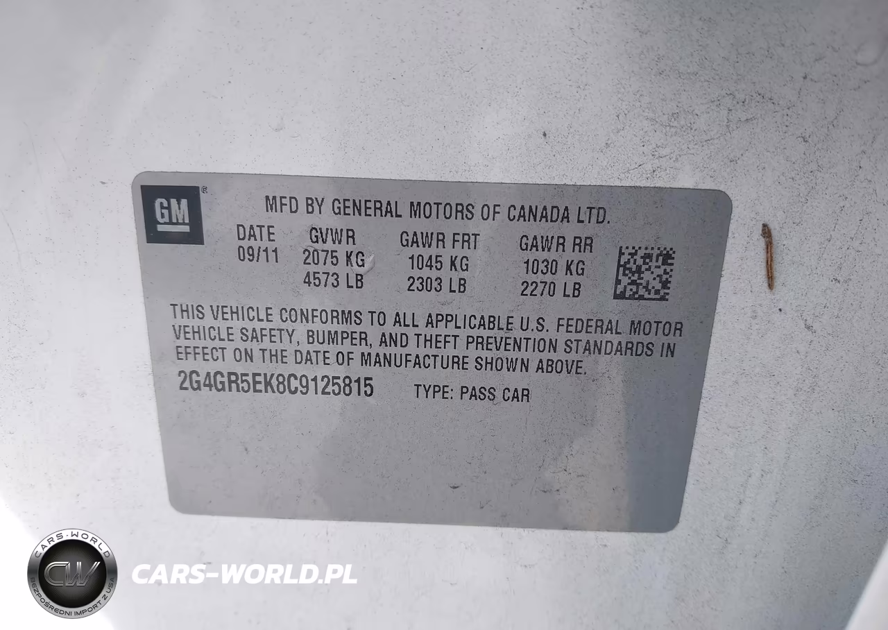 2012 Buick Regal VIN:2G4GR5EK8C9125815 - 9