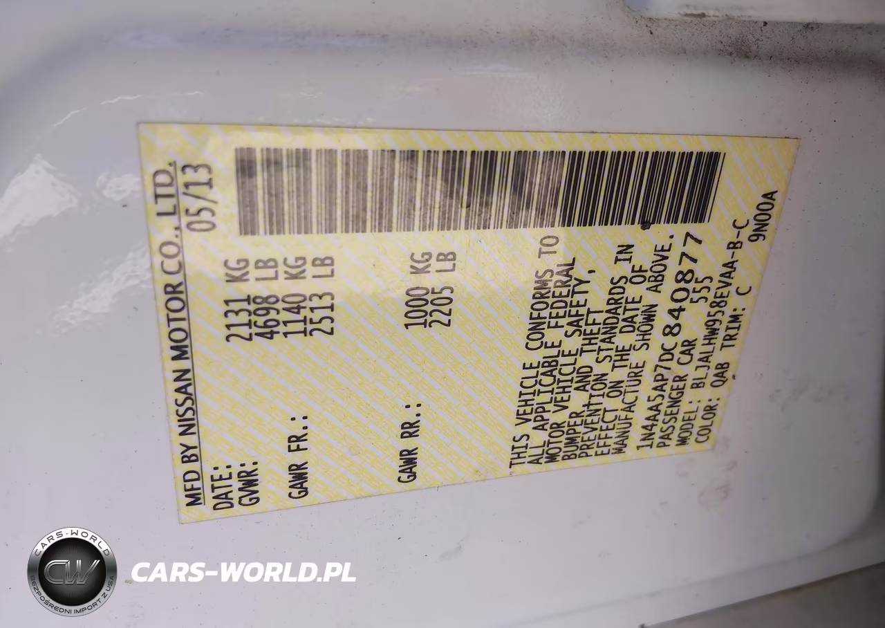 2013 Nissan Maxima 3.5 Sv VIN:1N4AA5AP7DC840877 - 9