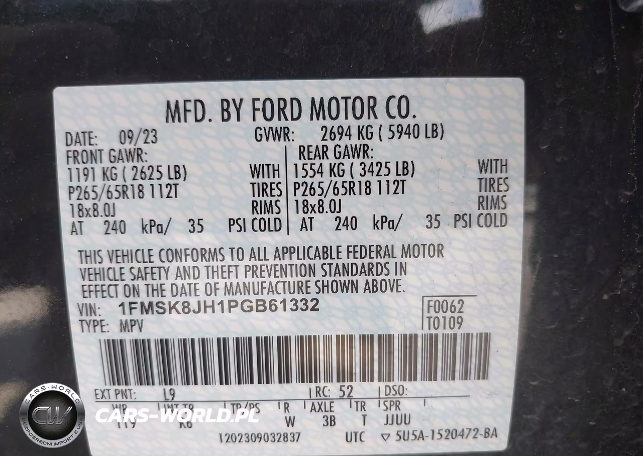 2023 Ford Explorer Timberline VIN:1FMSK8JH1PGB61332 - 9