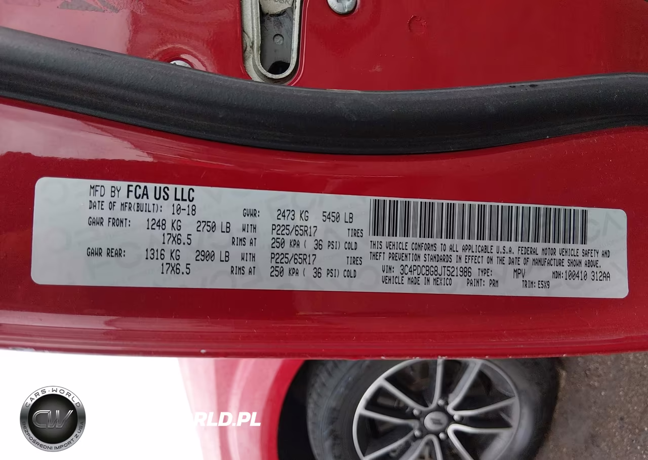 2018 Dodge Journey Sxt VIN:3C4PDCBG8JT521986 - 9