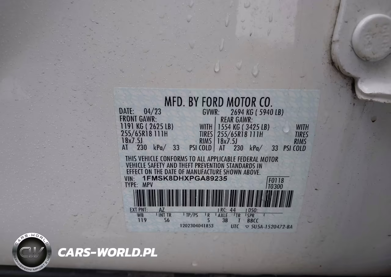 2023 Ford Explorer Xlt VIN:1FMSK8DHXPGA89235 - 9