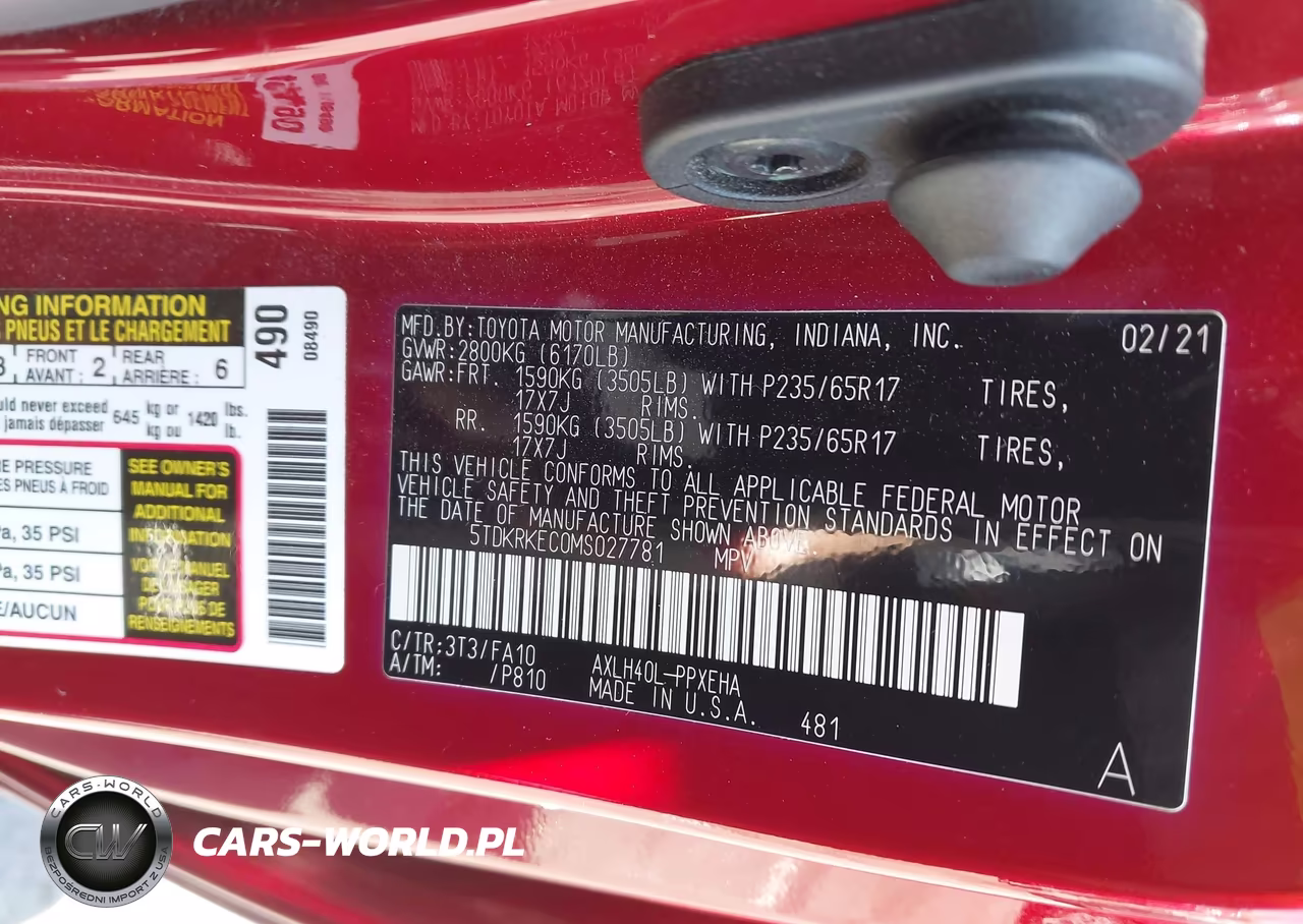 2021 Toyota Sienna Le VIN:5TDKRKEC0MS027781 - 9