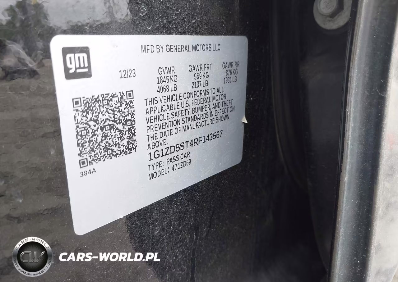 2024 Chevrolet Malibu Fwd 1Lt VIN:1G1ZD5ST4RF143567 - 9