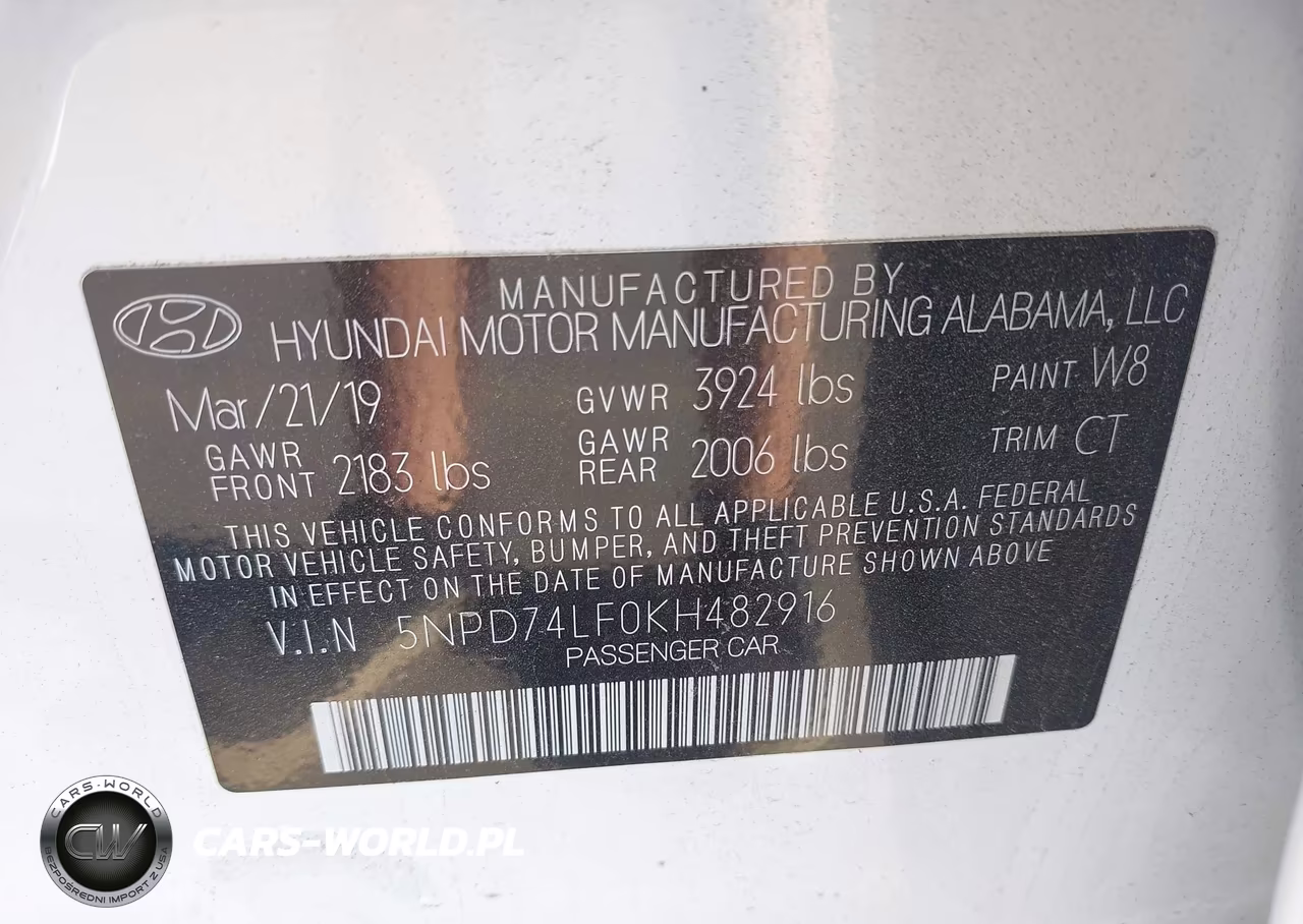 2019 Hyundai Elantra Se VIN:5NPD74LF0KH482916 - 9