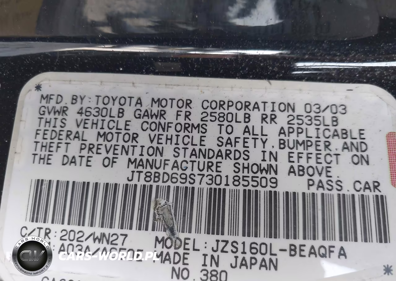 2003 Lexus Gs 300 VIN:JT8BD69S730185509 - 9