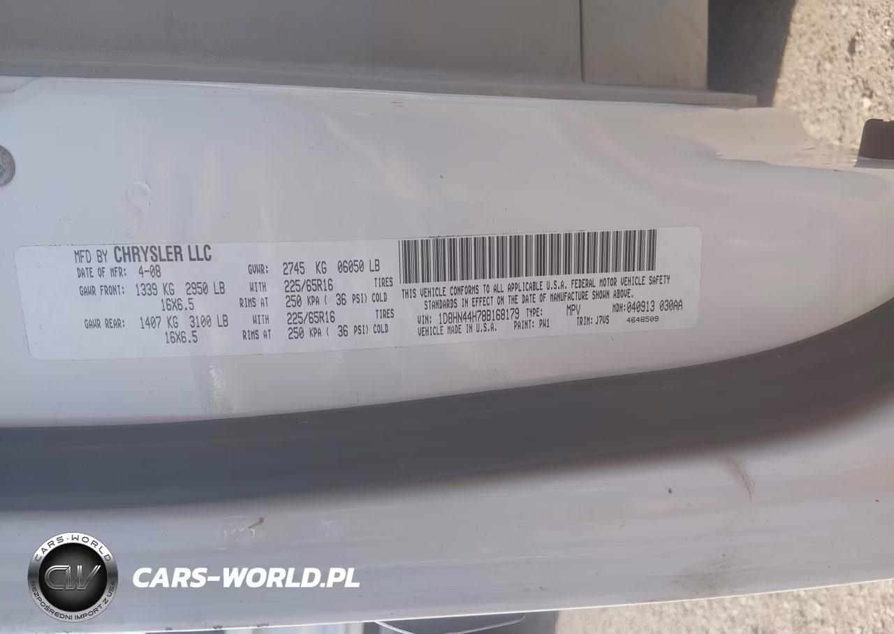 2008 Dodge Grand Caravan Se VIN:1D8HN44H78B168179 - 9