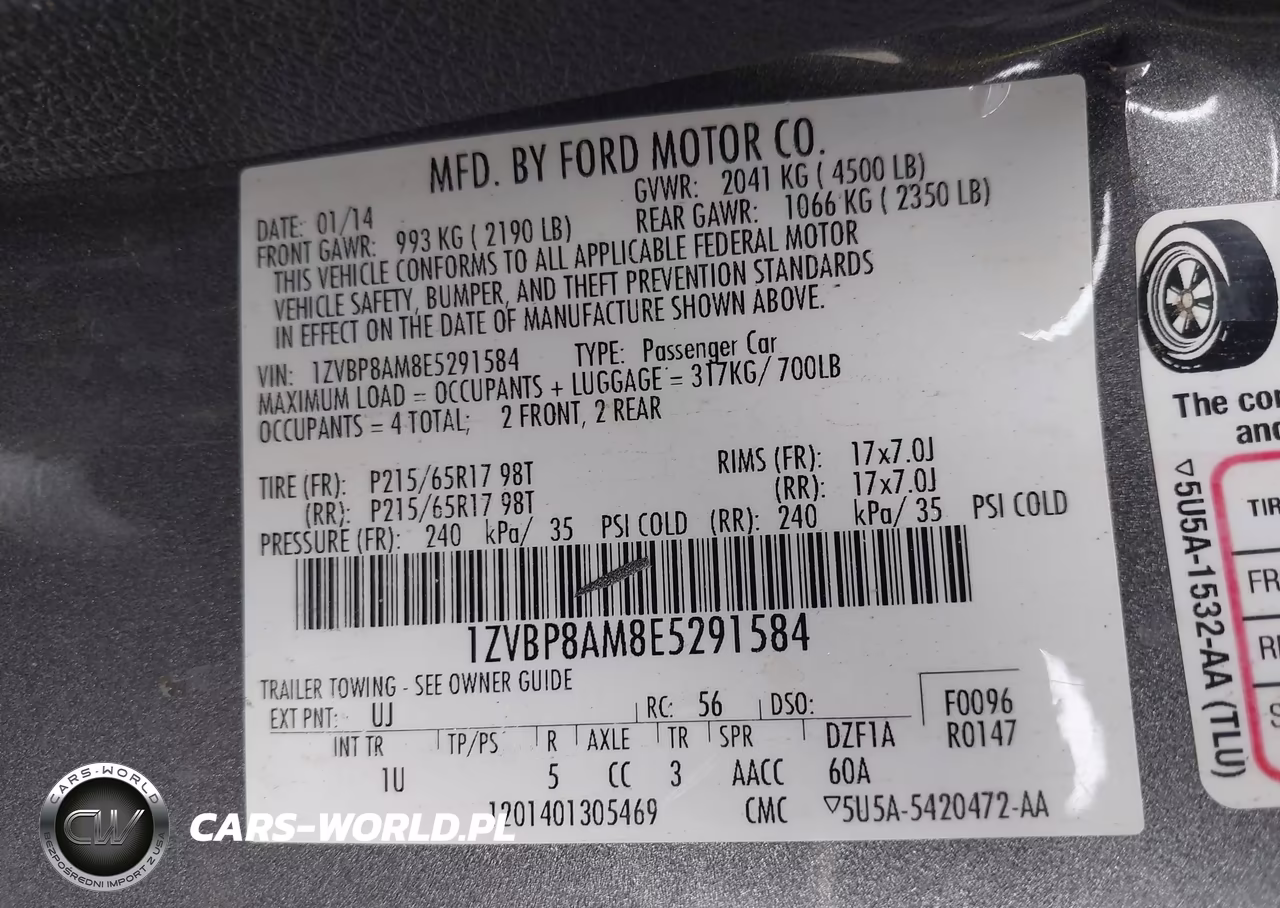 2014 Ford Mustang V6 VIN:1ZVBP8AM8E5291584 - 9