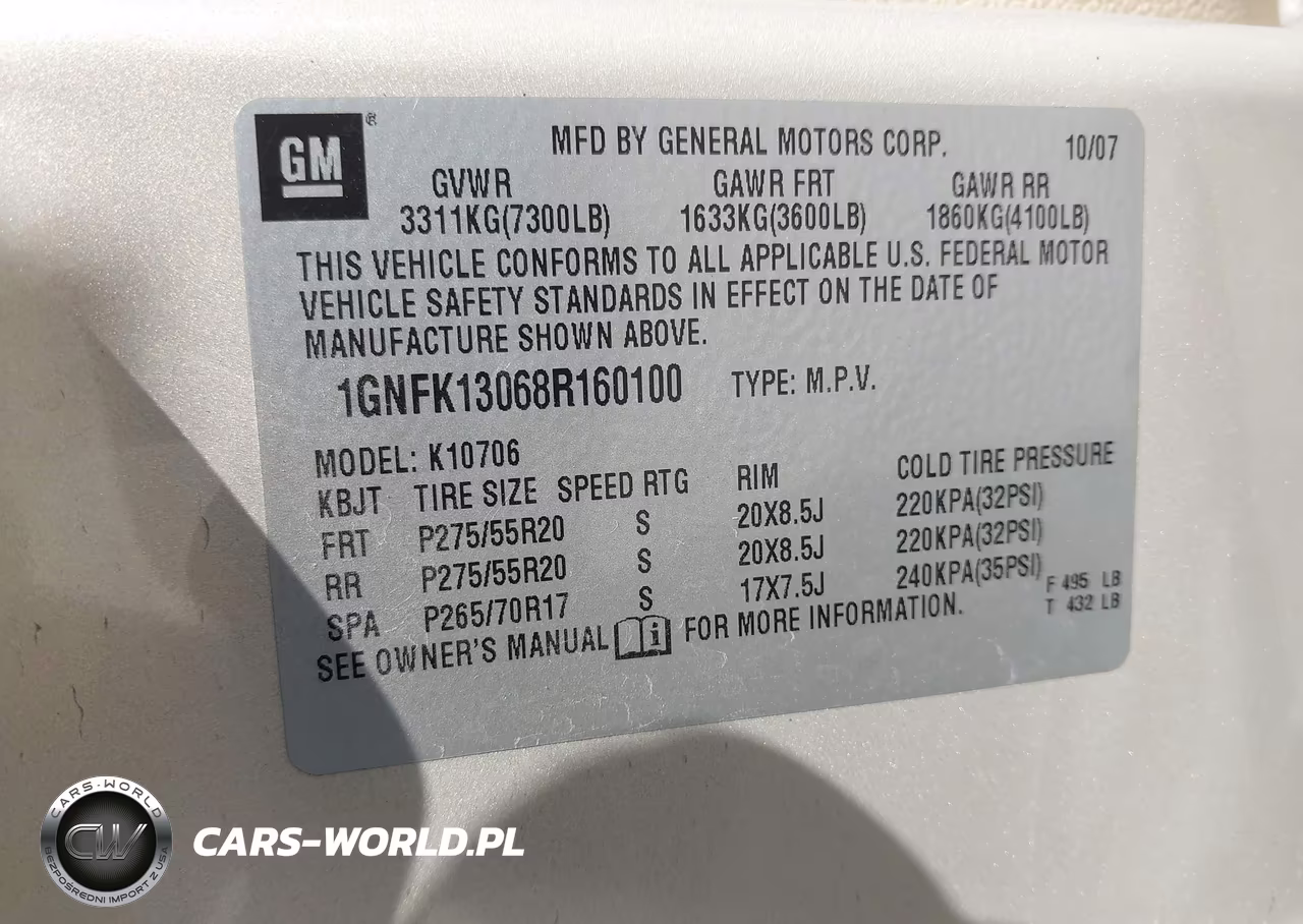 2008 Chevrolet Tahoe Ltz VIN:1GNFK13068R160100 - 9