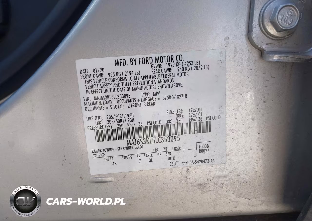 2020 Ford Ecosport Titanium VIN:MAJ6S3KL5LC353095 - 9