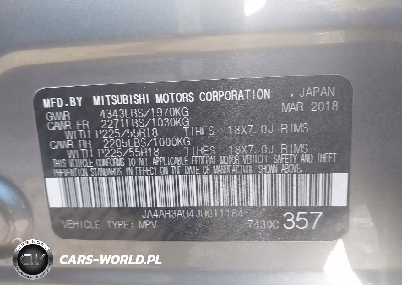 2018 Mitsubishi Outlander Sport 2.0 Le VIN:JA4AR3AU4JU011164 - 9