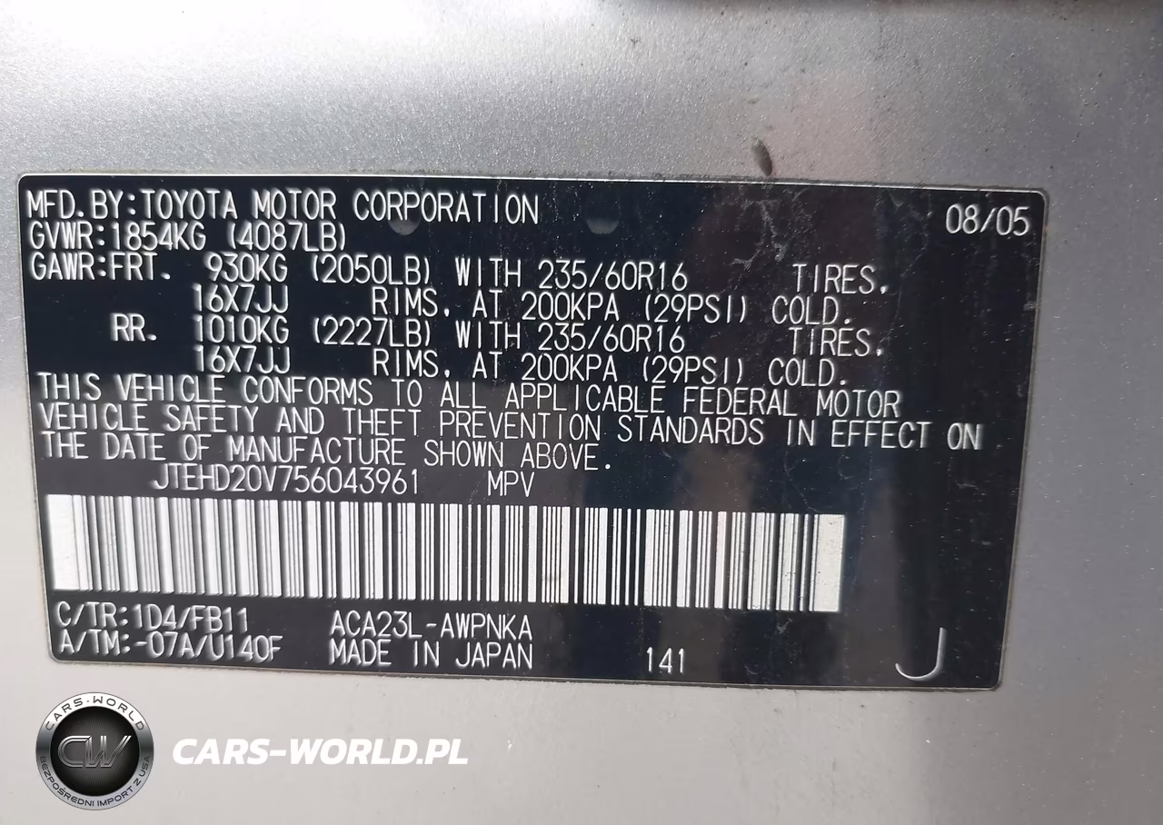 2005 Toyota Rav4 VIN:JTEHD20V756043961 - 9