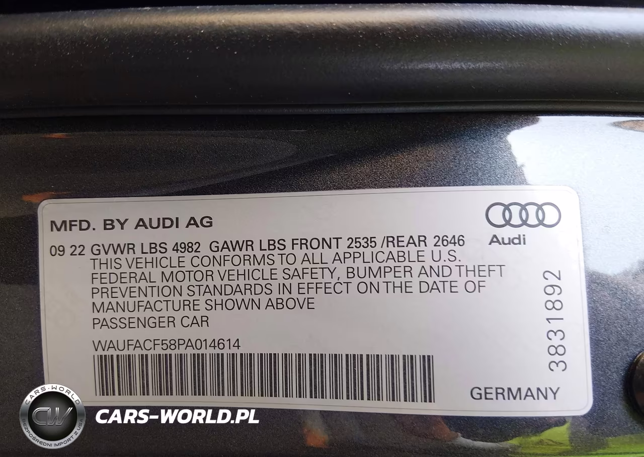 2023 Audi A5 Sportback Premium Plus 45 Tfsi S Line Quattro S Tronic VIN:WAUFACF58PA014614 - 9
