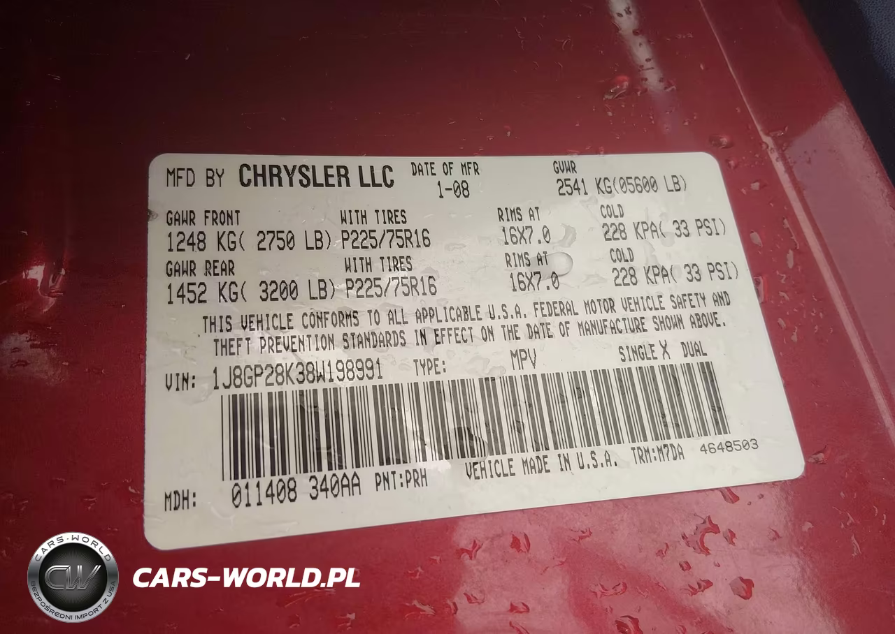 2008 Jeep Liberty Sport VIN:1J8GP28K38W198991 - 9