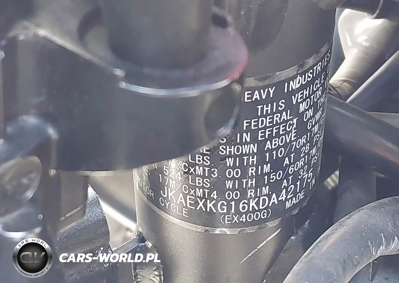 2019 Kawasaki Ex400 VIN:JKAEXKG16KDA42175 - 10