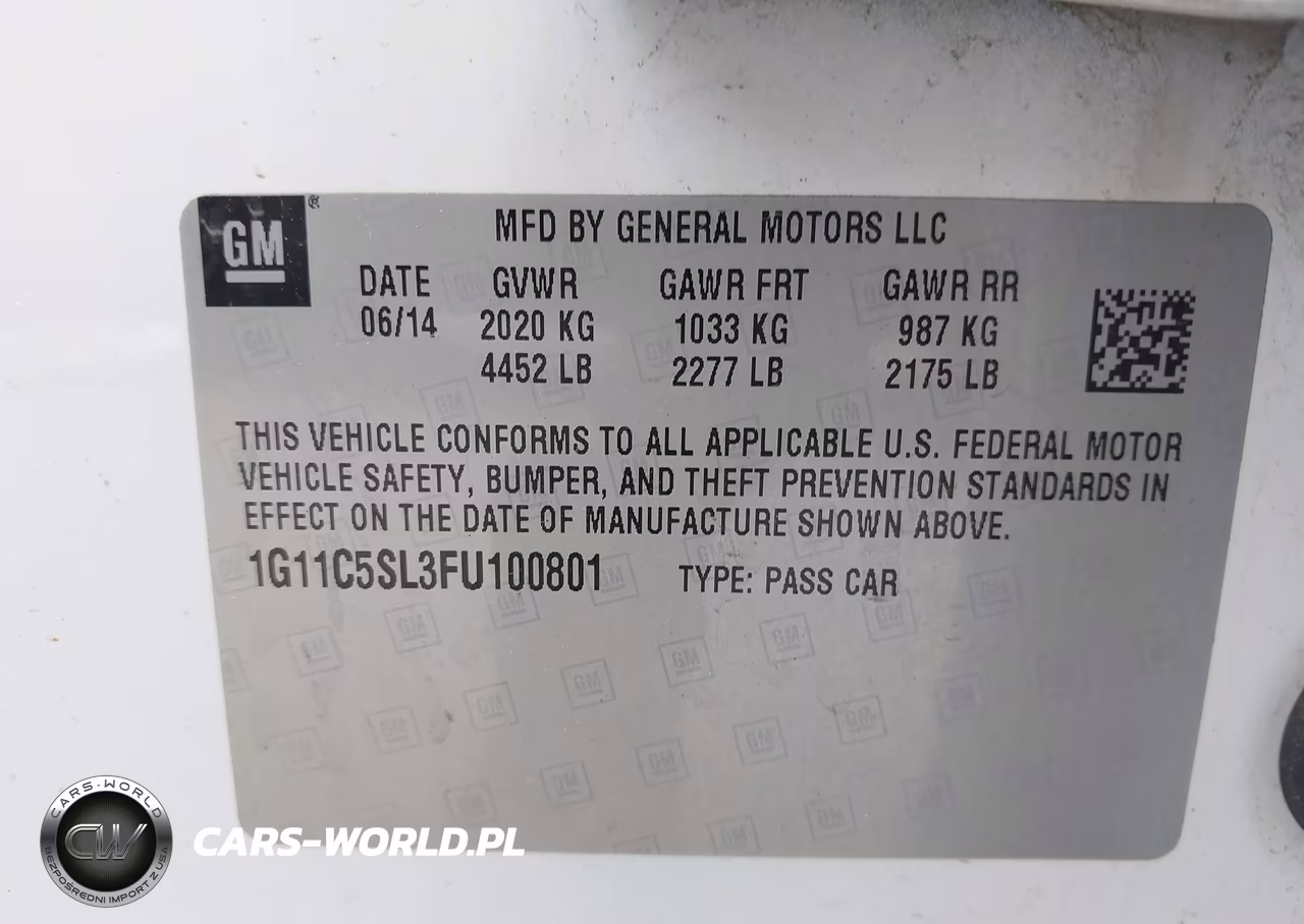 2015 Chevrolet Malibu 1Lt VIN:1G11C5SL3FU100801 - 9