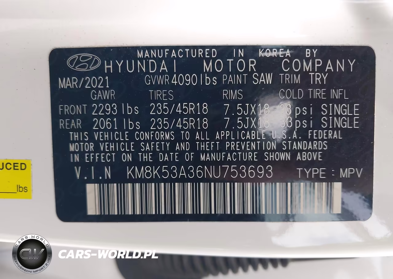 2022 Hyundai Kona Limited VIN:KM8K53A36NU753693 - 9