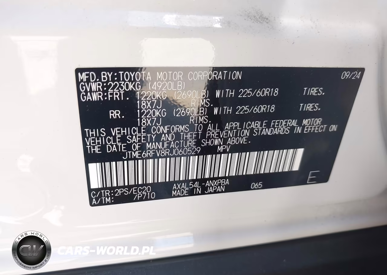 2024 Toyota Rav4 Hybrid Xse VIN:JTME6RFV8RJ060529 - 9