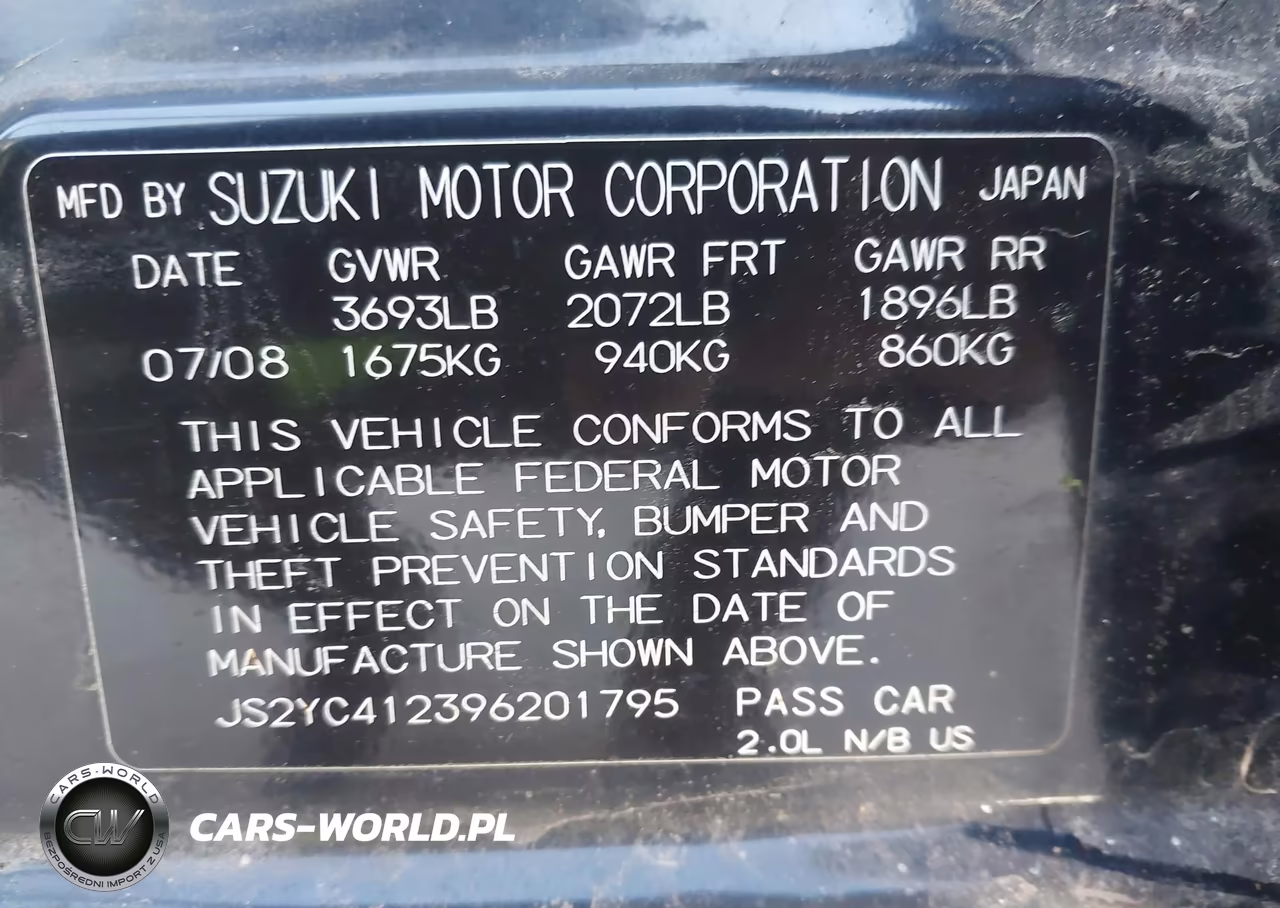 2009 Suzuki Sx4 Le-Le Popular VIN:JS2YC412396201795 - 9