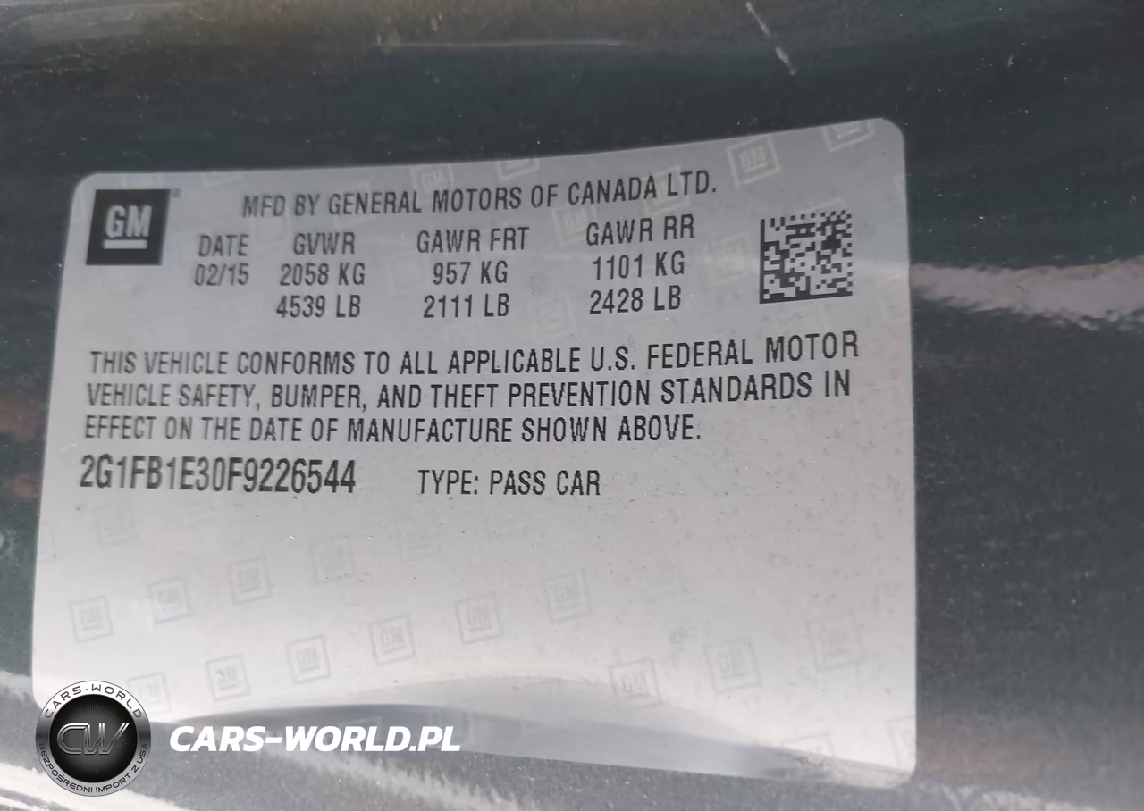 2015 Chevrolet Camaro 2Ls VIN:2G1FB1E30F9226544 - 9