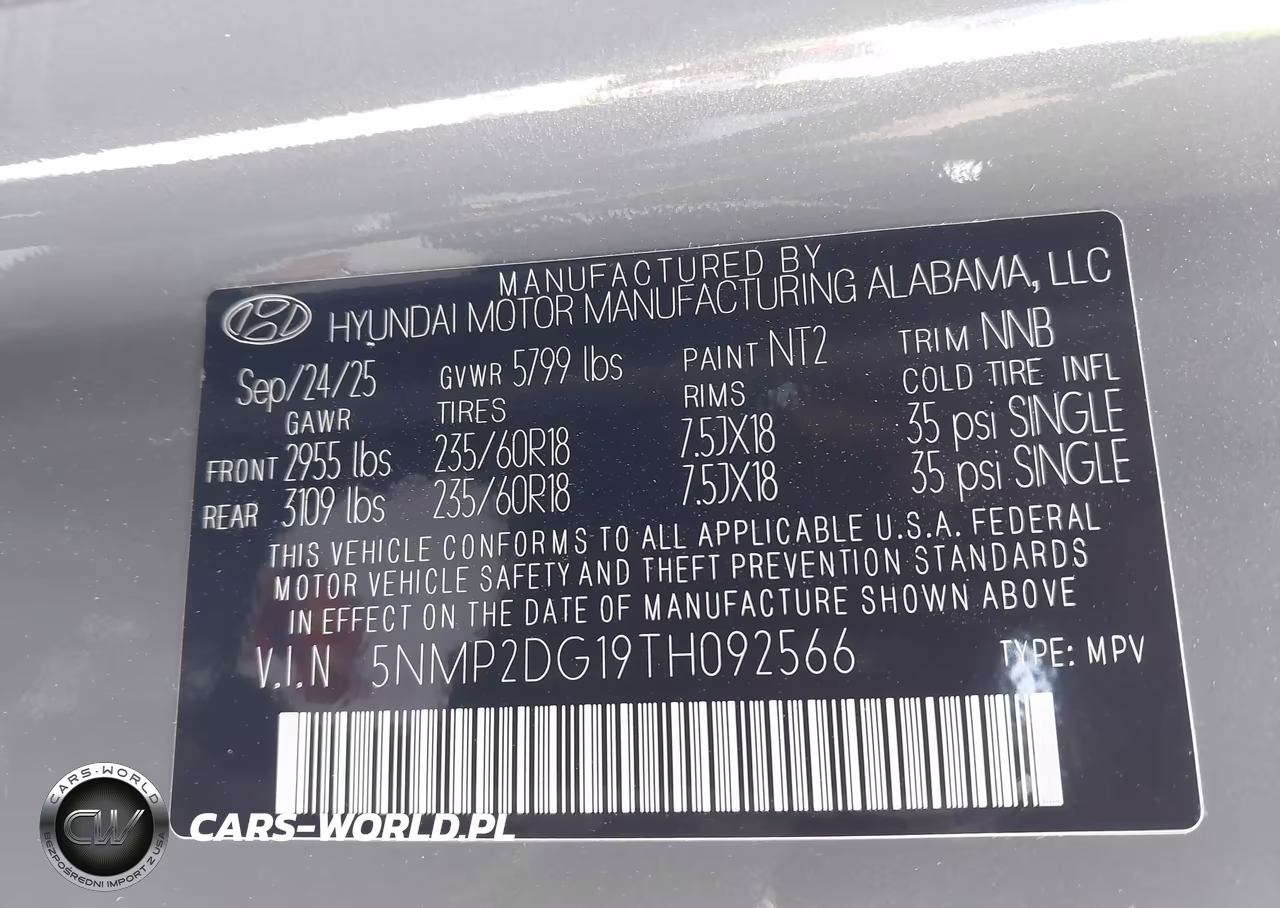 2026 Hyundai Santa Fe Hybrid Sel VIN:5NMP2DG19TH092566 - 9