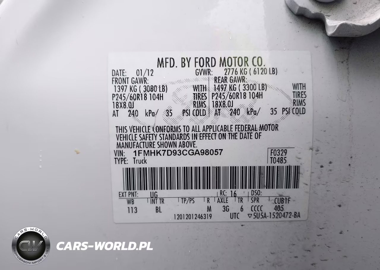 2012 Ford Explorer Xlt VIN:1FMHK7D93CGA98057 - 9