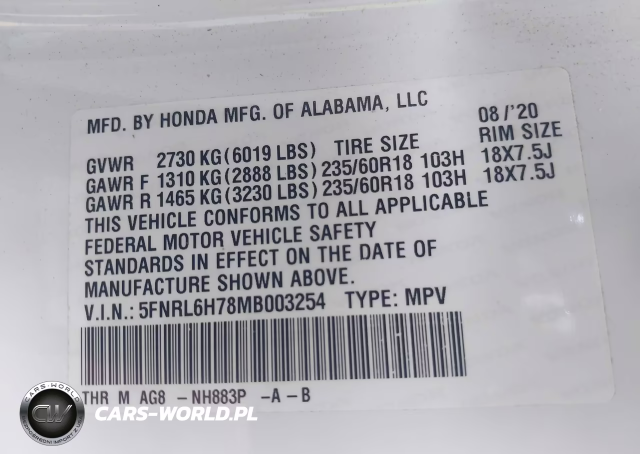 2021 Honda Odyssey Ex-L VIN:5FNRL6H78MB003254 - 9