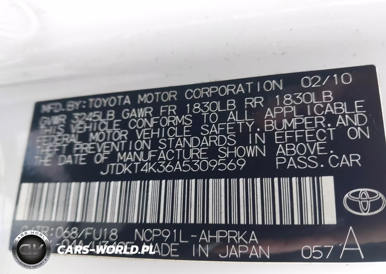2010 Toyota Yaris VIN:JTDKT4K36A5309569 - 9